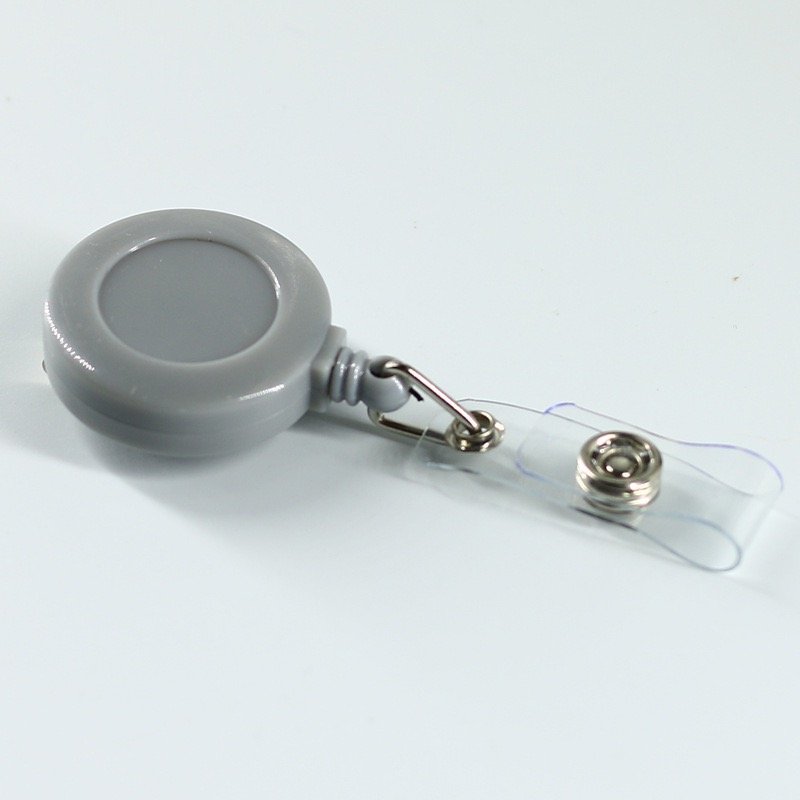 Custom logo Retractable Plastic Alligator clip badge reel retractable Nurse Badge Holder Silicone Beaded ID Badge reel holder
