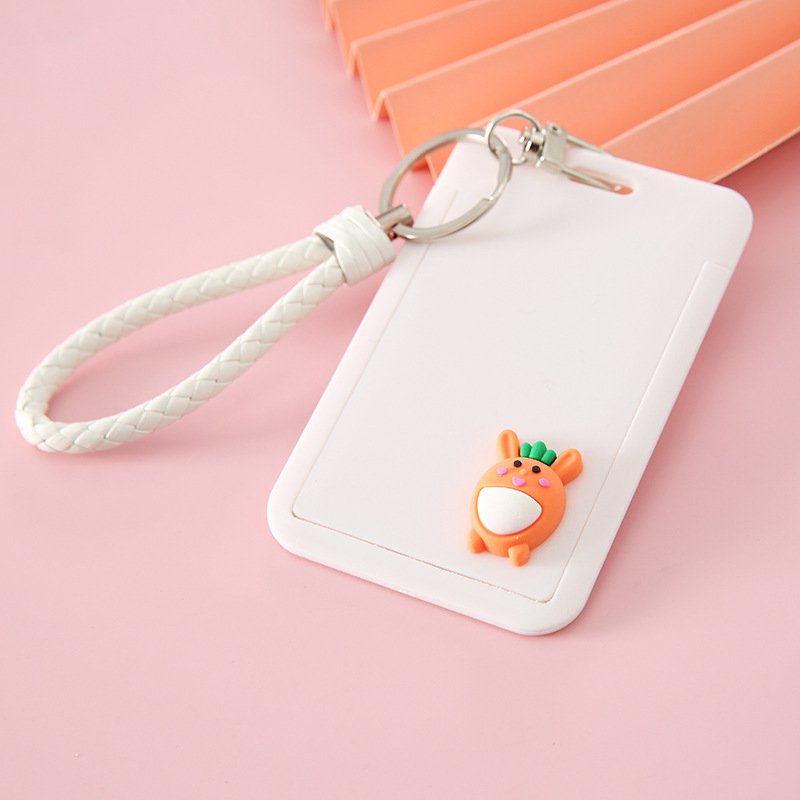 Custom Cute ID Card Holder Keychain Meal Card Protective Case Badge Holder with Retractable Reel for Kids Teens Back to School