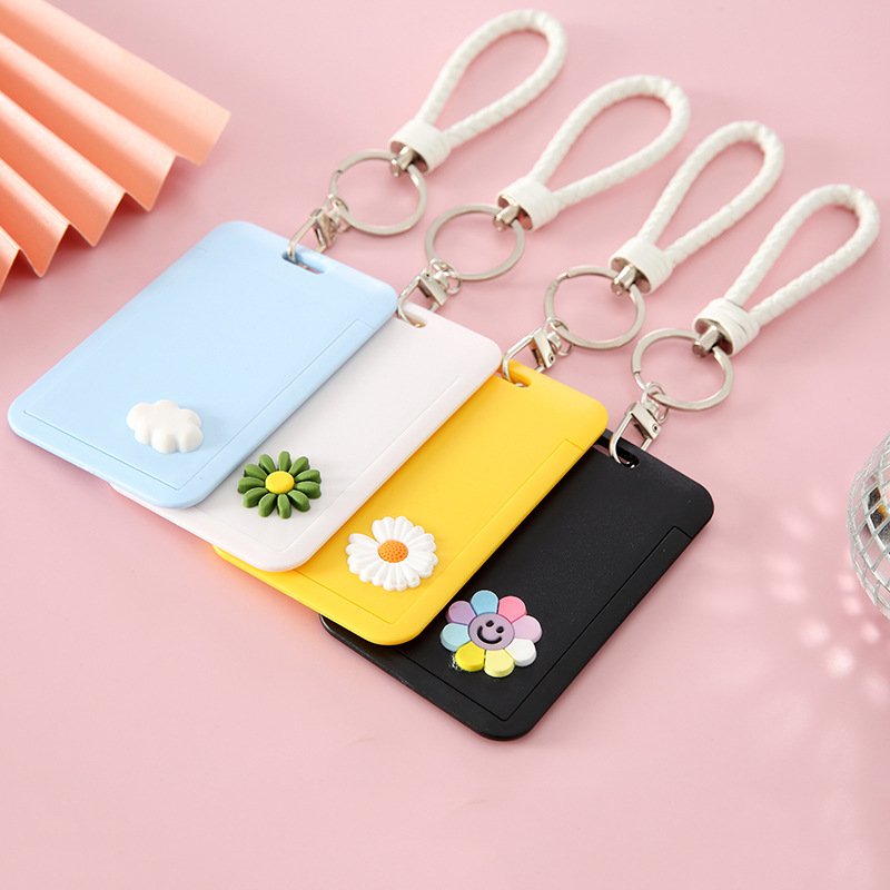 Custom Cute ID Card Holder Keychain Meal Card Protective Case Badge Holder with Retractable Reel for Kids Teens Back to School