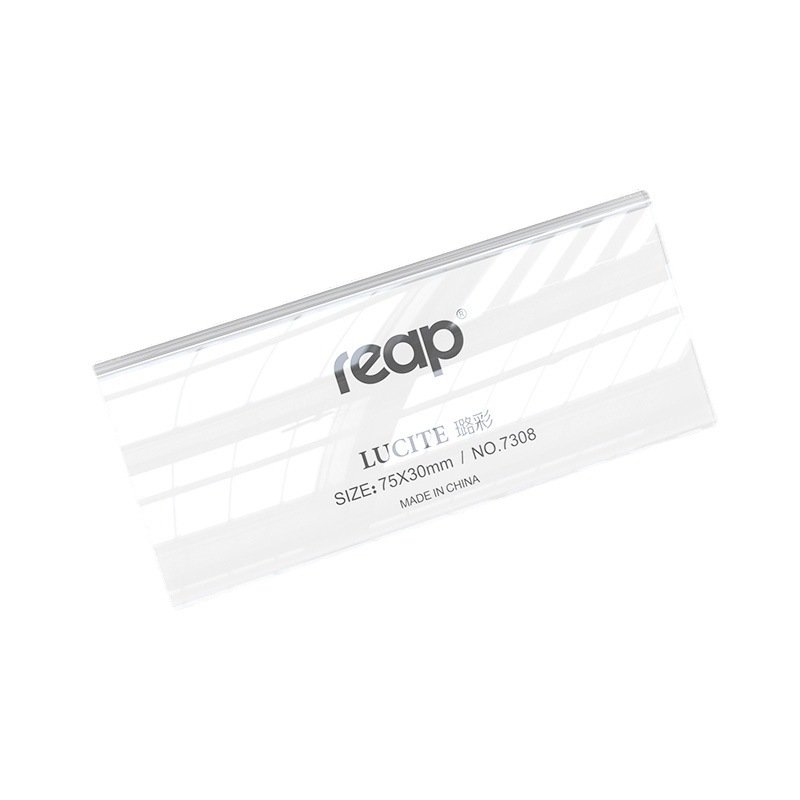 High transparent acrylic magnetic name tag badge pin reusable staff employee business name badge tag for Office