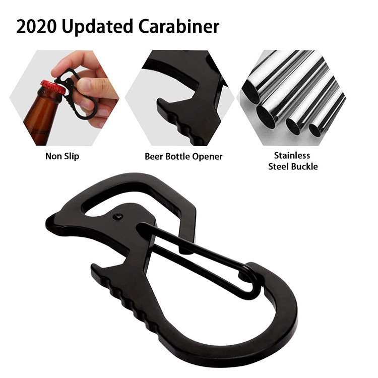 P-055 Retractable Heavy duty Badge Holder Multifunctional Hook and Loop Keychain Bottle Opener with 25 Inch Steel Wire Rope