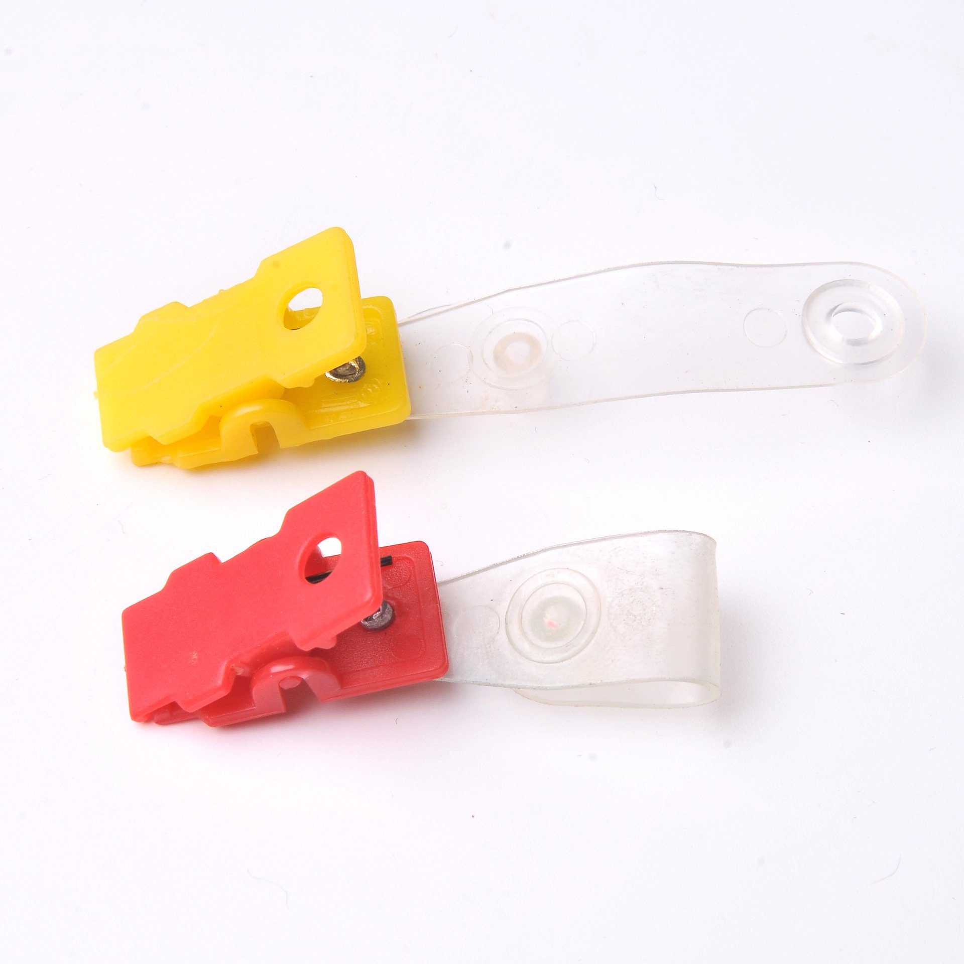 Plastic Nursing Name Badge Crocodile Clip Work Card Holder Id Card Holder Alligator Clip With Pvc Strap