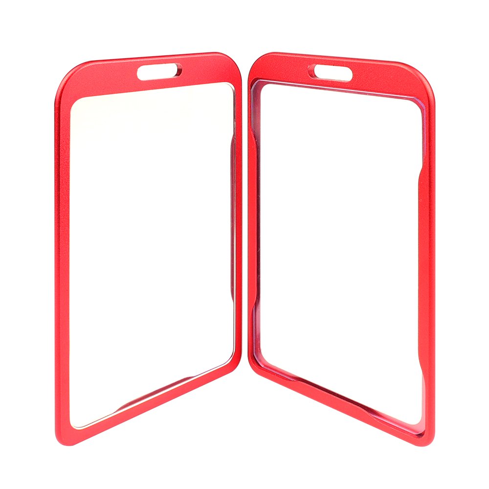 Premium Quality Aluminum Alloy Vertical ID Card Holder Lightweight Badge Protector Metal Card ID Badge Holder