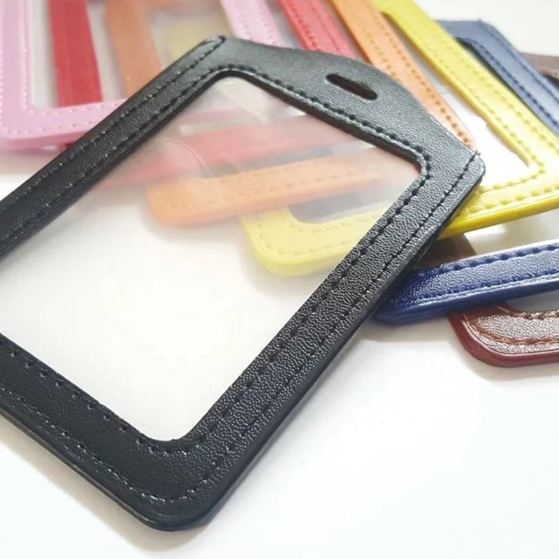 Hot selling PU Leather work id Card holder