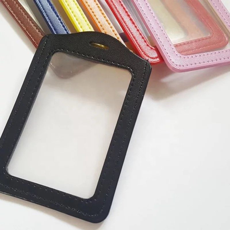 Hot selling PU Leather work id Card holder