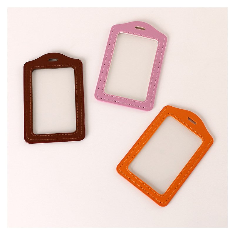Hot selling PU Leather work id Card holder