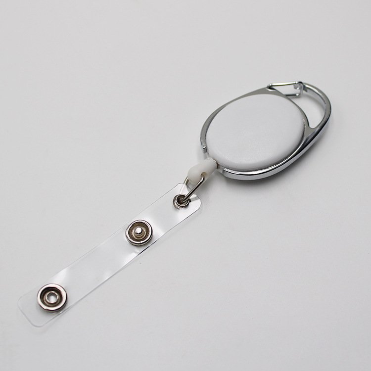 heavy duty oval retractable metal frame ID badge reels key holder