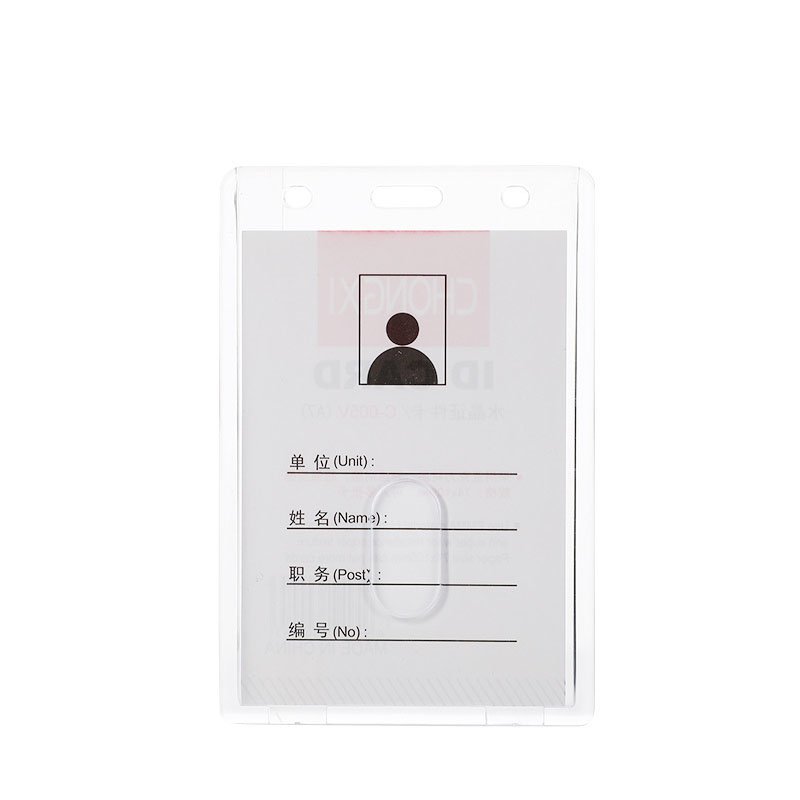 Transparent Acrylic Id Card Holder High Quality Clear Name Badge Holder for Business Office