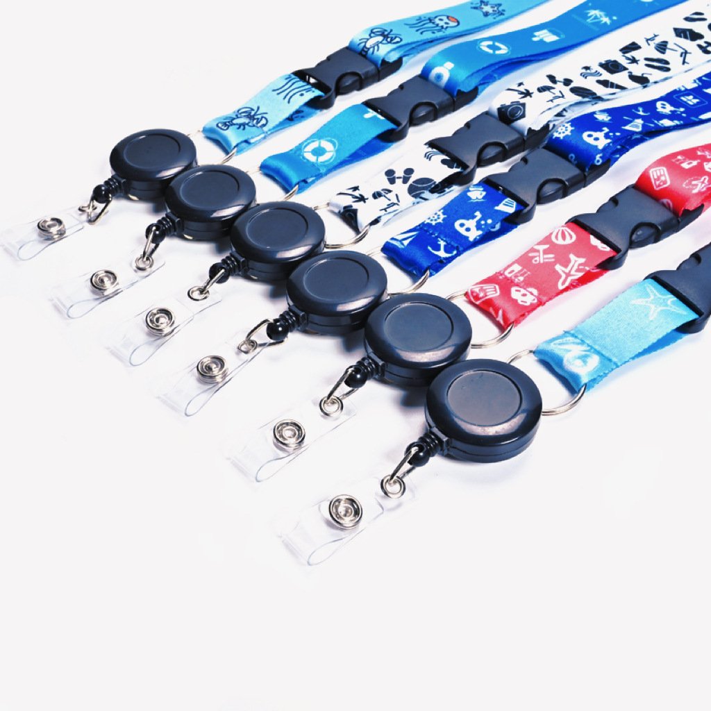 Cheap Custom Wholesale Price Anime Lanyard With ID Card Holder Insert Adjustable Ladder Web Lanyard Buckle Retractable Lanyard
