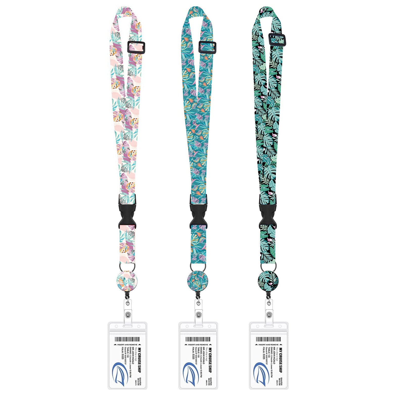 Cheap Custom Wholesale Price Anime Lanyard With ID Card Holder Insert Adjustable Ladder Web Lanyard Buckle Retractable Lanyard