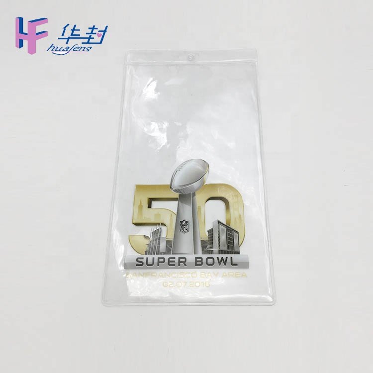 New design clear PVC plastic ID Card Pouch Plastic Badge Holder pvc card holder credit card holder