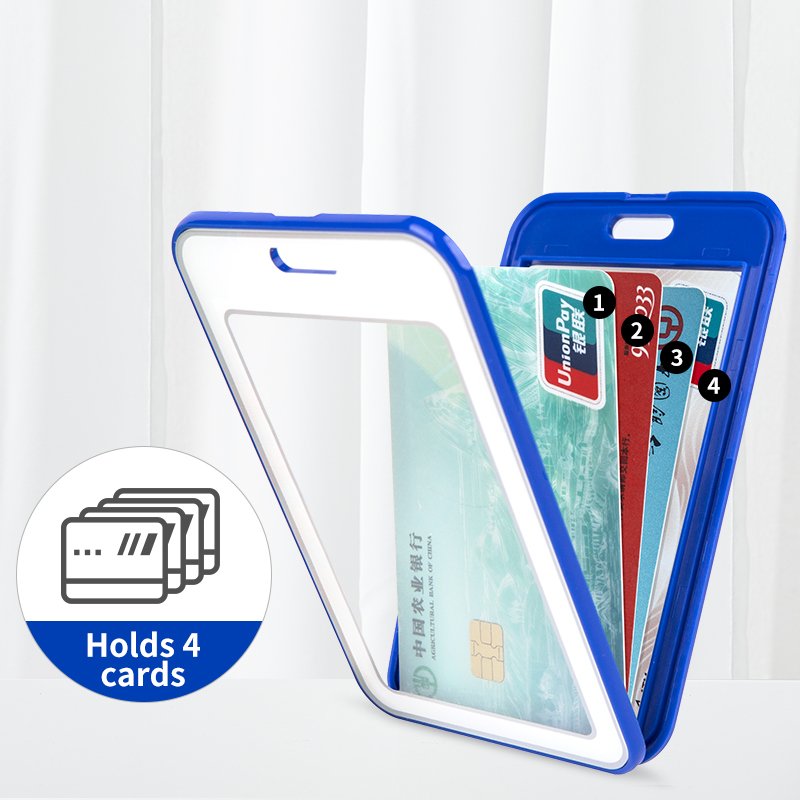New Design Custom Double Side Card Holder Transparent Waterproof Work ID Card Holder t827