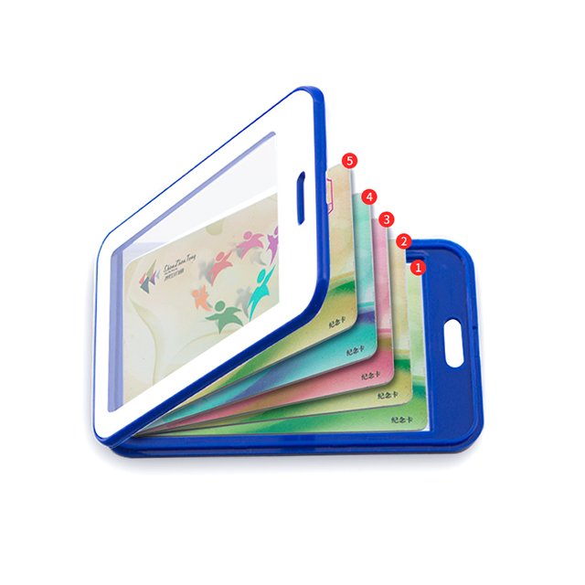 New Design Custom Double Side Card Holder Transparent Waterproof Work ID Card Holder t827