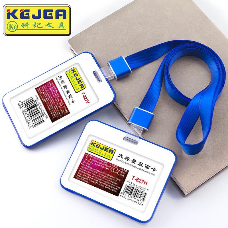 New Design Custom Double Side Card Holder Transparent Waterproof Work ID Card Holder t827