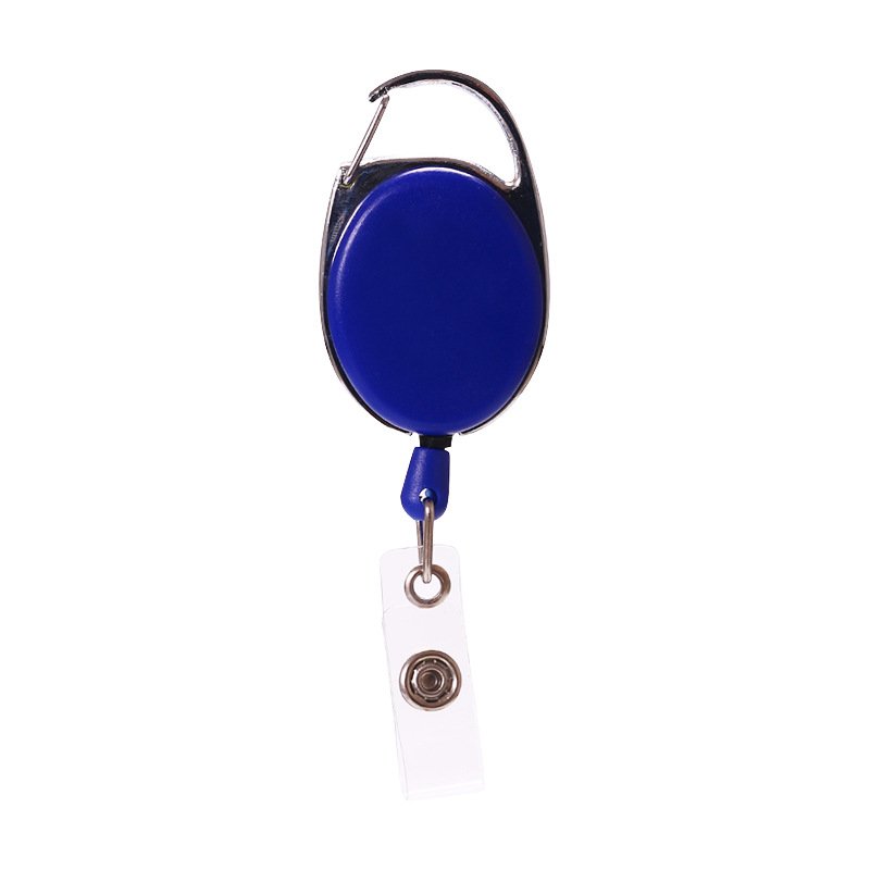 retractable badge reel with carabiner belt clip nurse ID card badge holder
