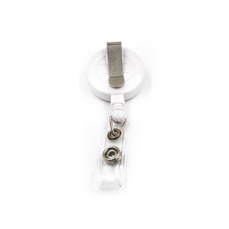 cheap Id Card Holder Badge Reel promotional items custom logo high quality retractable metal badge reel nurse with hook clips