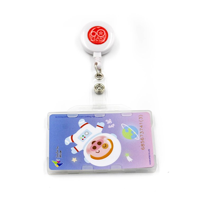 cheap Id Card Holder Badge Reel promotional items custom logo high quality retractable metal badge reel nurse with hook clips