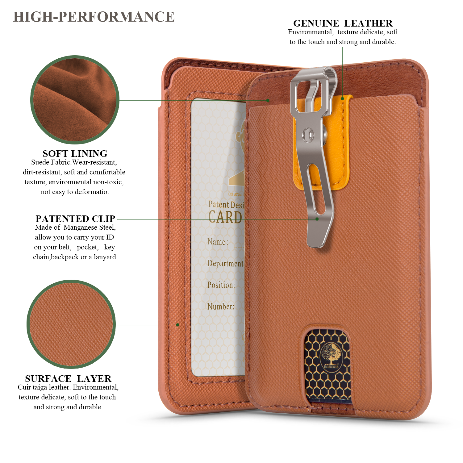 LEEFIRST Creative Nursing Badge Holder Wallet and PU Leather ID Credit Holder with Metal Clip and 4 Cards Slot
