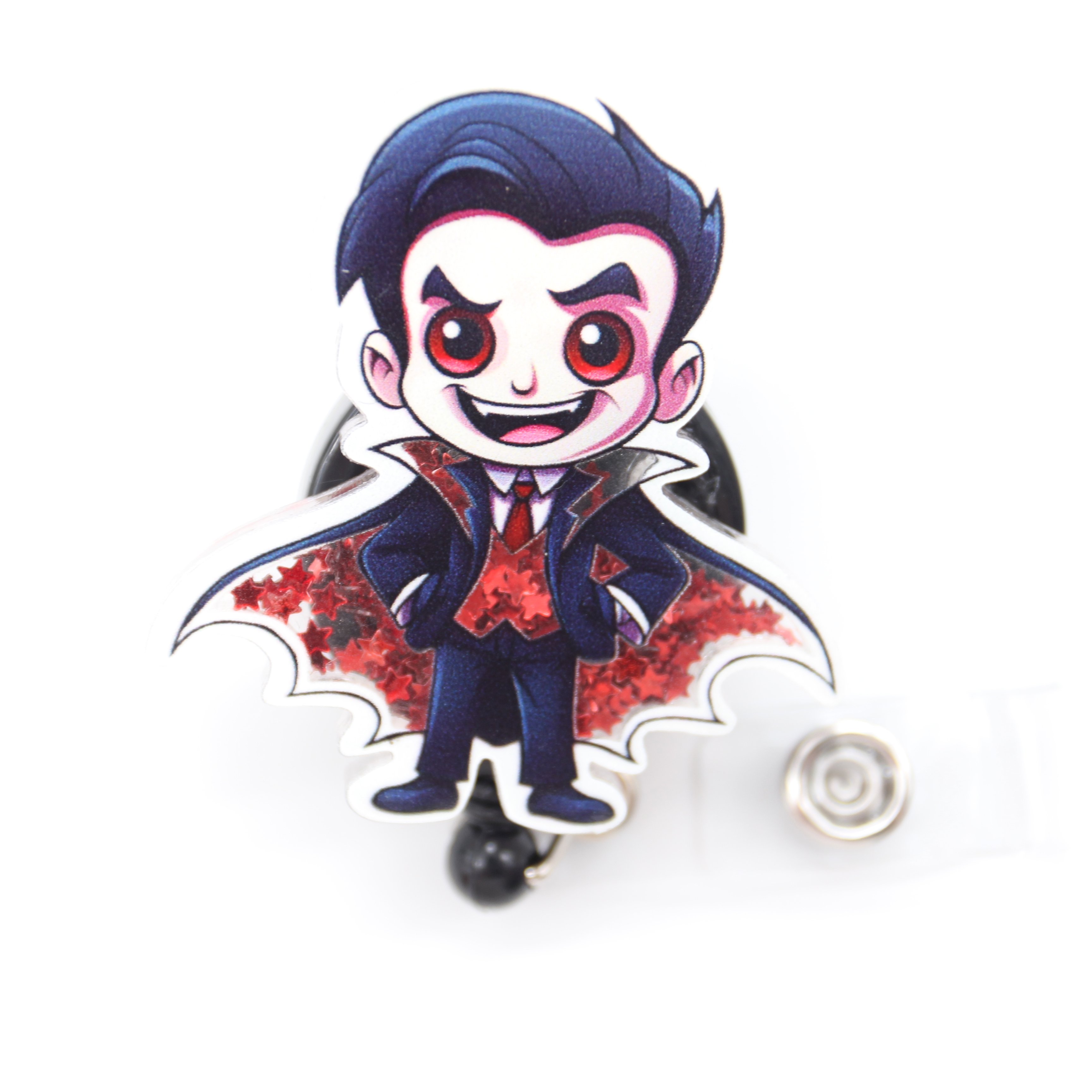 Factory Custom Halloween Theme Horror Cartoon Acrylic Badge Reel Customize Badge Holder Accessories