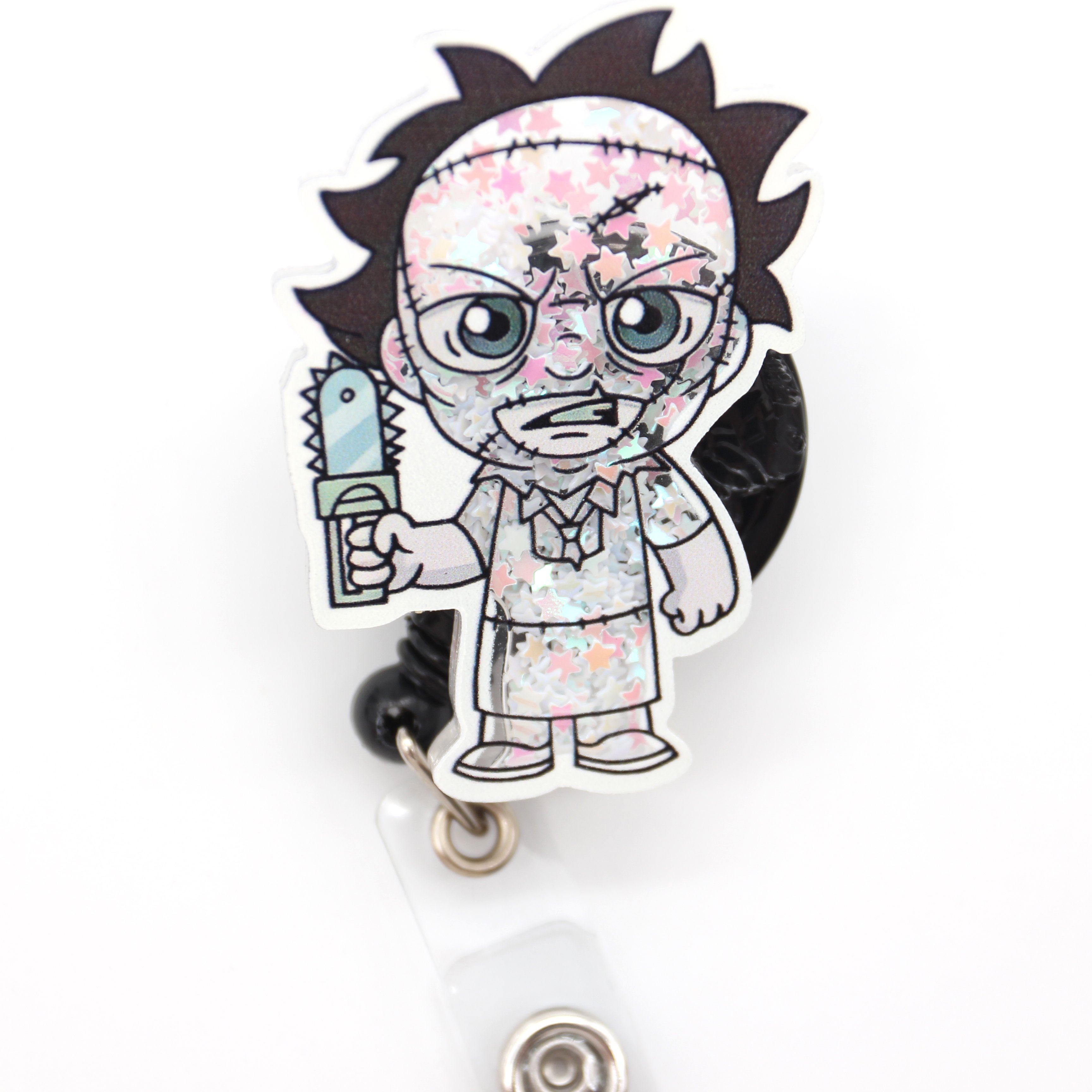 Factory Custom Halloween Theme Horror Cartoon Acrylic Badge Reel Customize Badge Holder Accessories