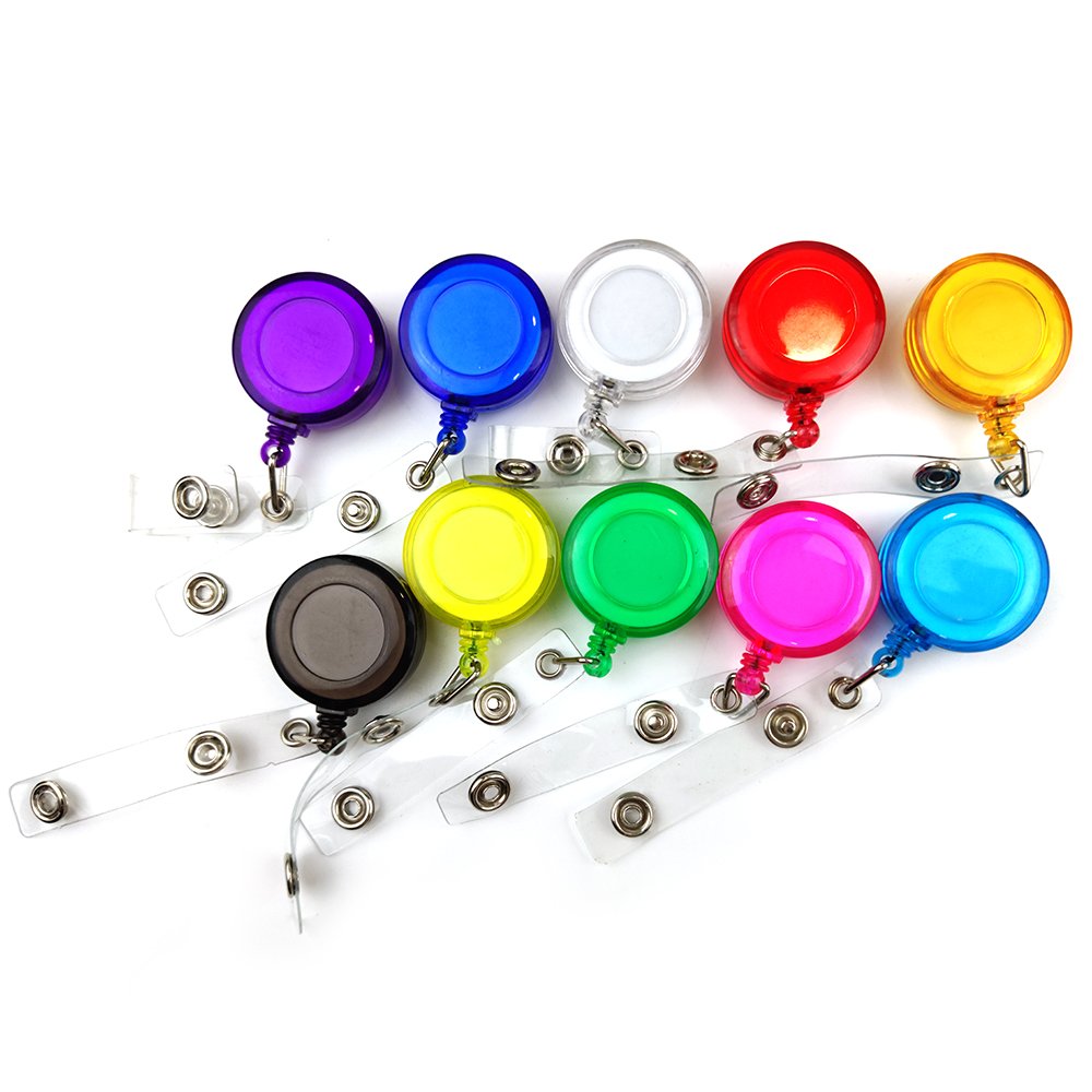 Hot Sale Nurse 360 Degree ID Card Holder Reel Retractable Badge Holderwith swivel Black Alligator clip Badge Reel