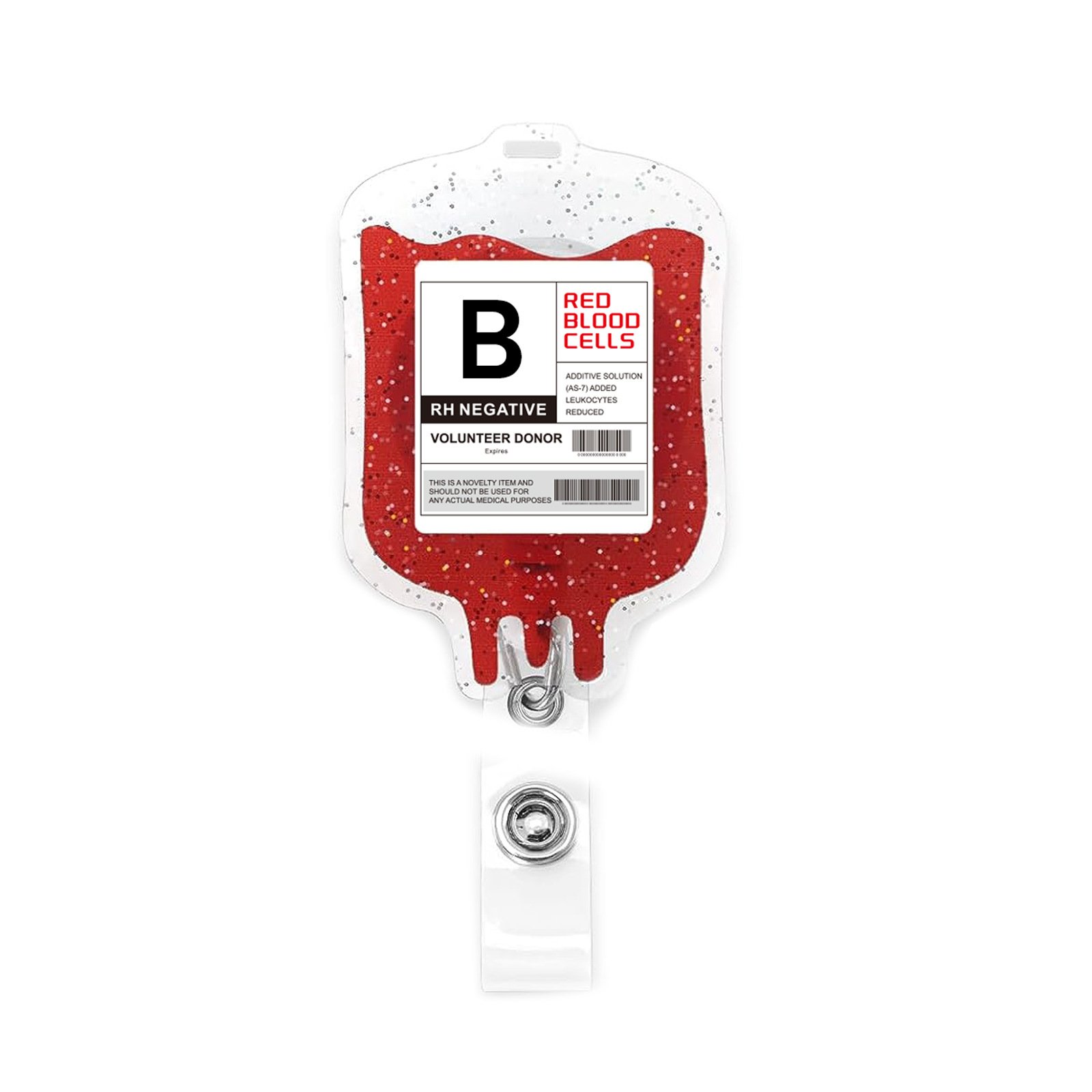 Medical Nurse Series Badge Reel Blood Transfusion Bag For Hospital Retractable Badge Holder