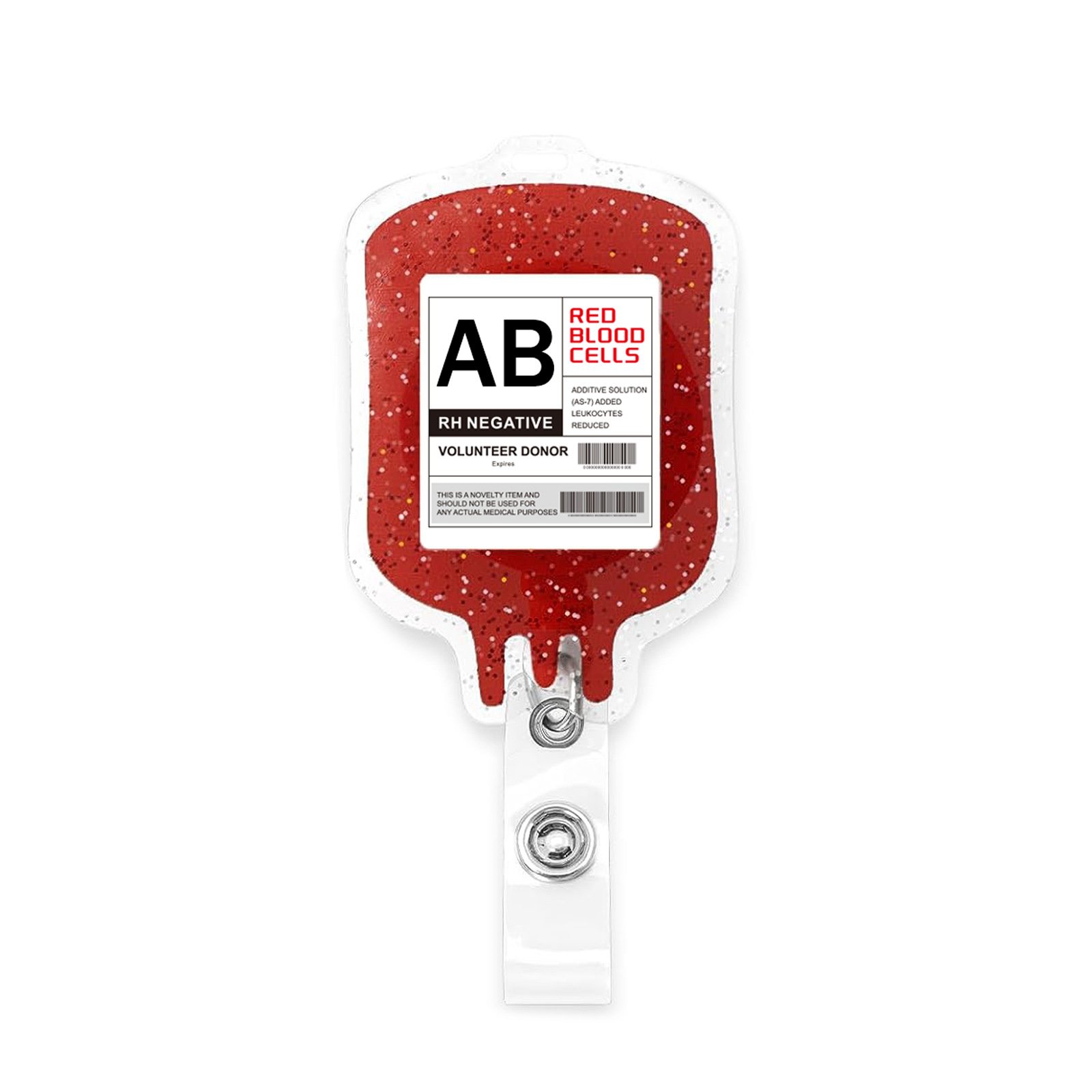 Medical Nurse Series Badge Reel Blood Transfusion Bag For Hospital Retractable Badge Holder