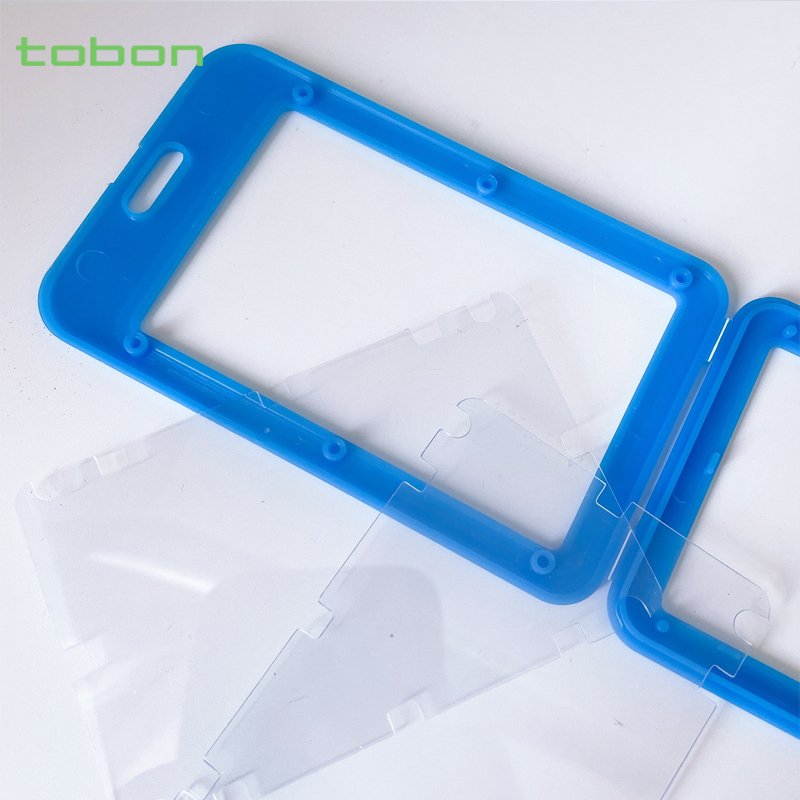 Plastic vertical name card ID card holder