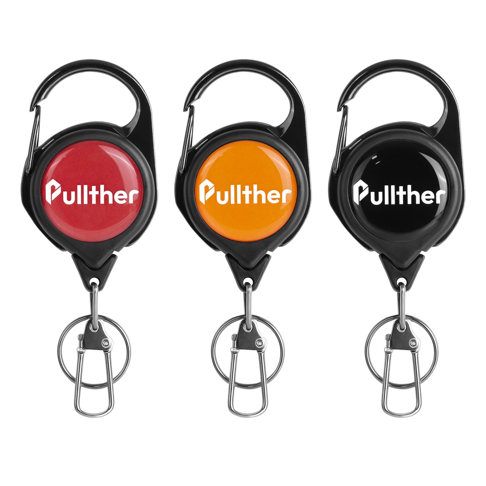 Outdoor 65cm High Quality Retractable Badge Holders Badge Reel Retractable Keychain Heavy Duty Hook