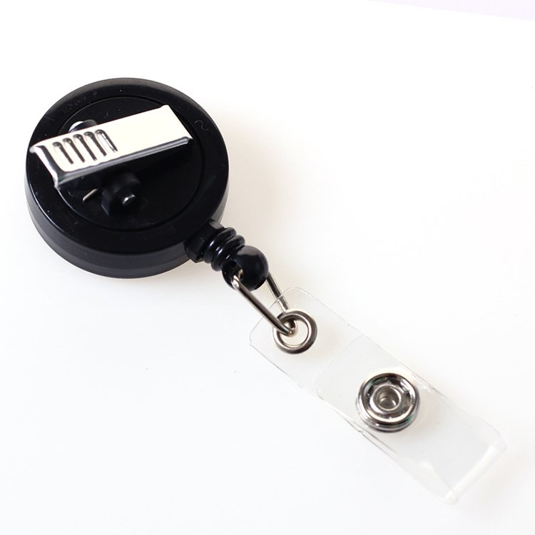 Custom Logo Retractable Nurse Teacher Student Retractable Badge Reel Medical Id Badge Reel With 360 Degrees Rotating Metal Clips