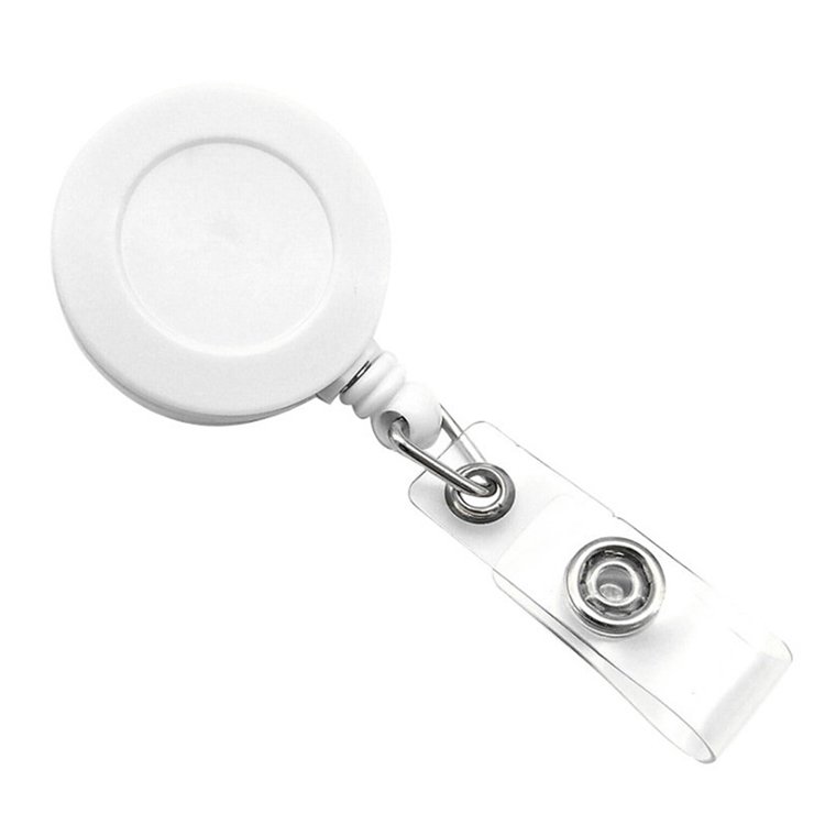 Custom Logo Retractable Nurse Teacher Student Retractable Badge Reel Medical Id Badge Reel With 360 Degrees Rotating Metal Clips