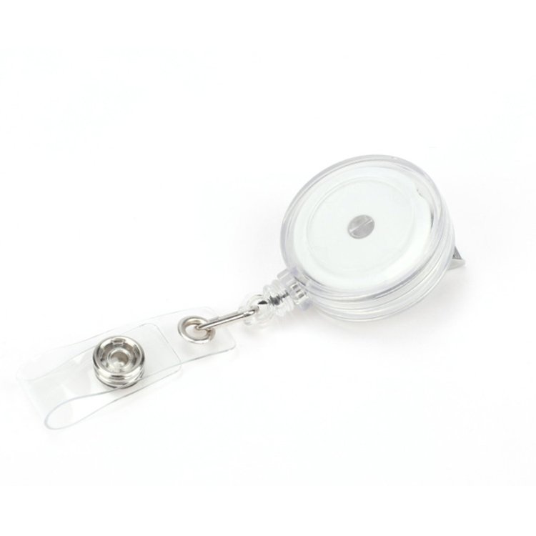 Custom Logo Retractable Nurse Teacher Student Retractable Badge Reel Medical Id Badge Reel With 360 Degrees Rotating Metal Clips