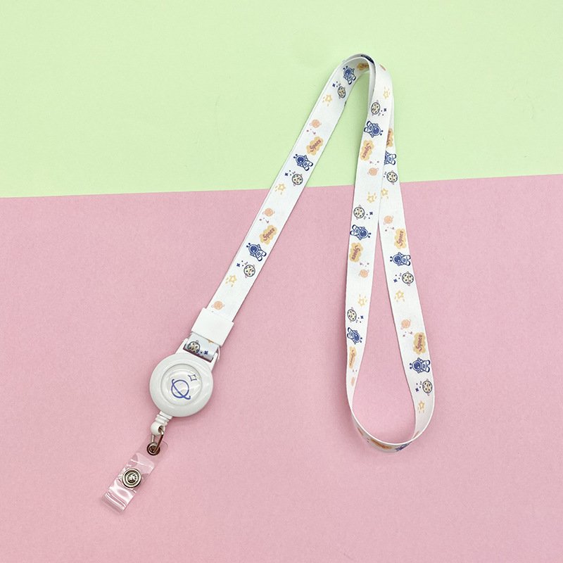 Vigreat 2025 New Custom With Logo Long Wrist Printed Id Card Badge Polyester Sublimated Keychain Lanyard