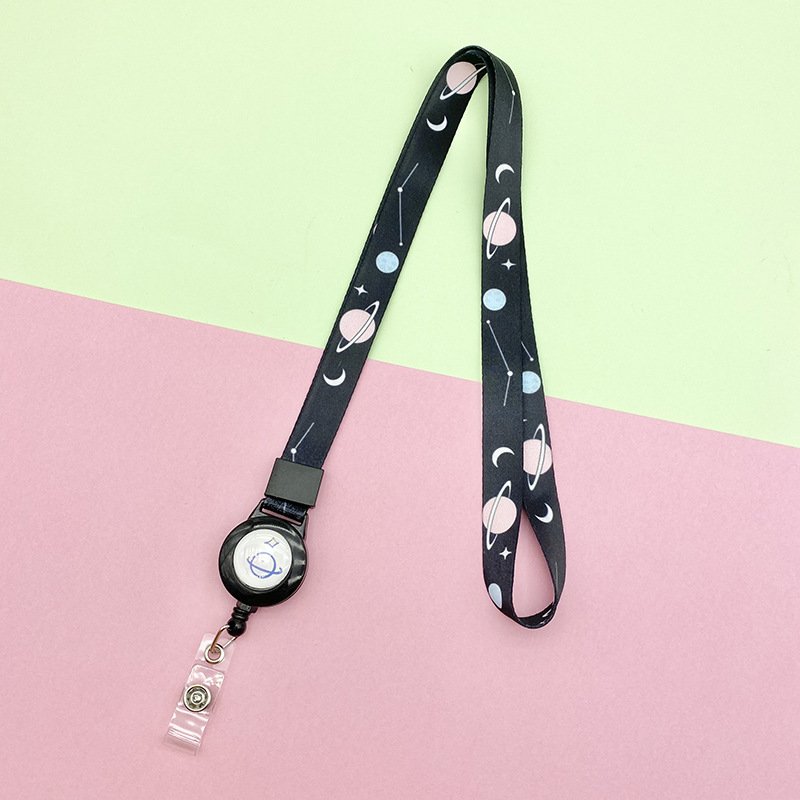 Vigreat 2025 New Custom With Logo Long Wrist Printed Id Card Badge Polyester Sublimated Keychain Lanyard
