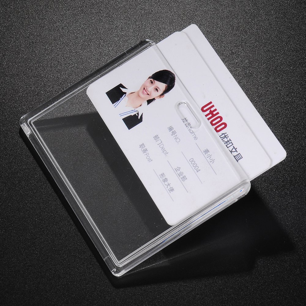 Acrylic Case Transparent Sleeves Double Side Clear Nurse Business ID Card Holder