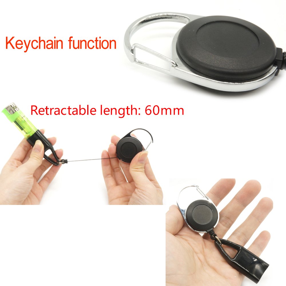 Retractable Lighter Holder Customized Logo Keychain Clip Badge Lighters Holder Cover Sleeve Tobacco Outdoor Smoking Accessories