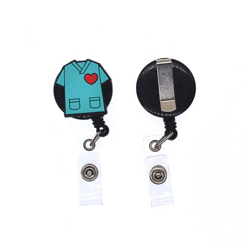 Wholesale Custom Retractable Plastic Alligator Clip Id Card Badge Holder Reel Badge Holder