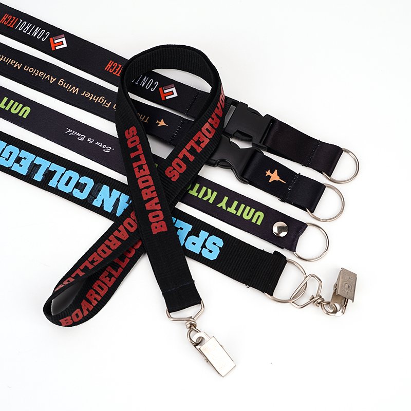 Factory Price Wholesale And Id Badge Holder Embroidered Security Customized Polyester Lanyards With Logo