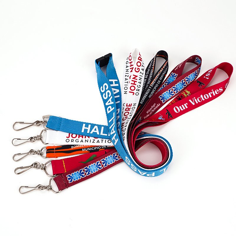 Factory Price Wholesale And Id Badge Holder Embroidered Security Customized Polyester Lanyards With Logo