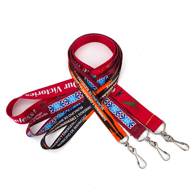 Factory Price Wholesale And Id Badge Holder Embroidered Security Customized Polyester Lanyards With Logo