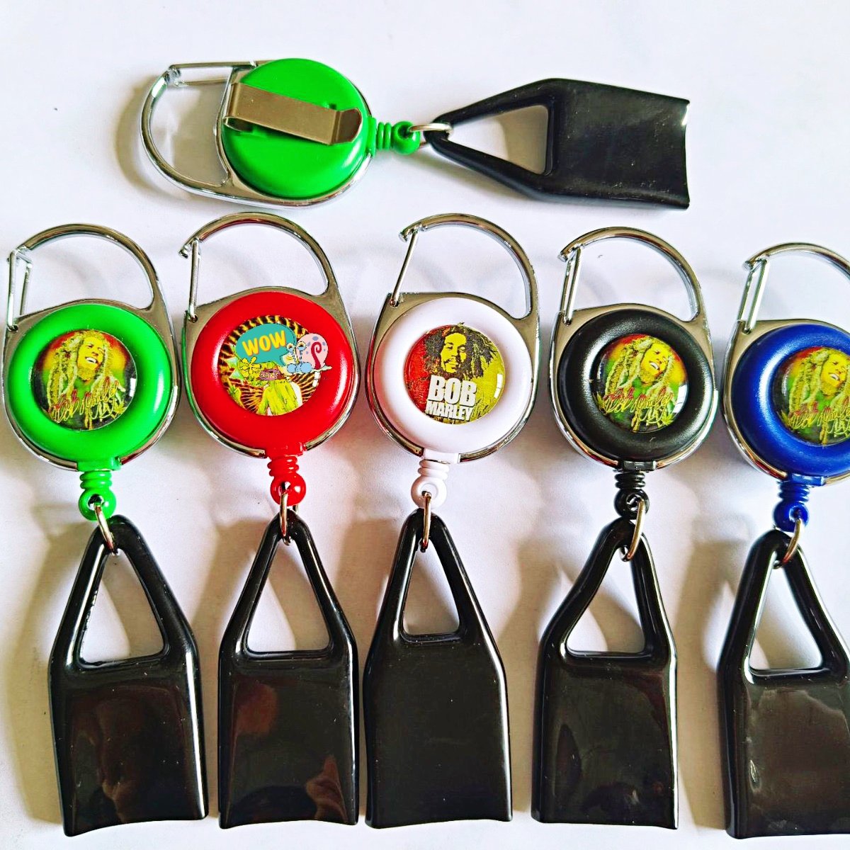 Top Selling ABS Retractable Lighter Key chain Cheap Plastic Badge Holder Clip Wholesale Lighter Keychain Leash Holder