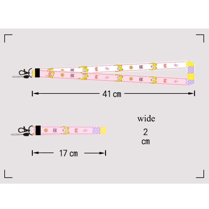 Neck Pouch Lanyard Wallet With Cartoon Keychain ID Badge Holder Cute Credit Card Case For Students Teens Boys Girls Women