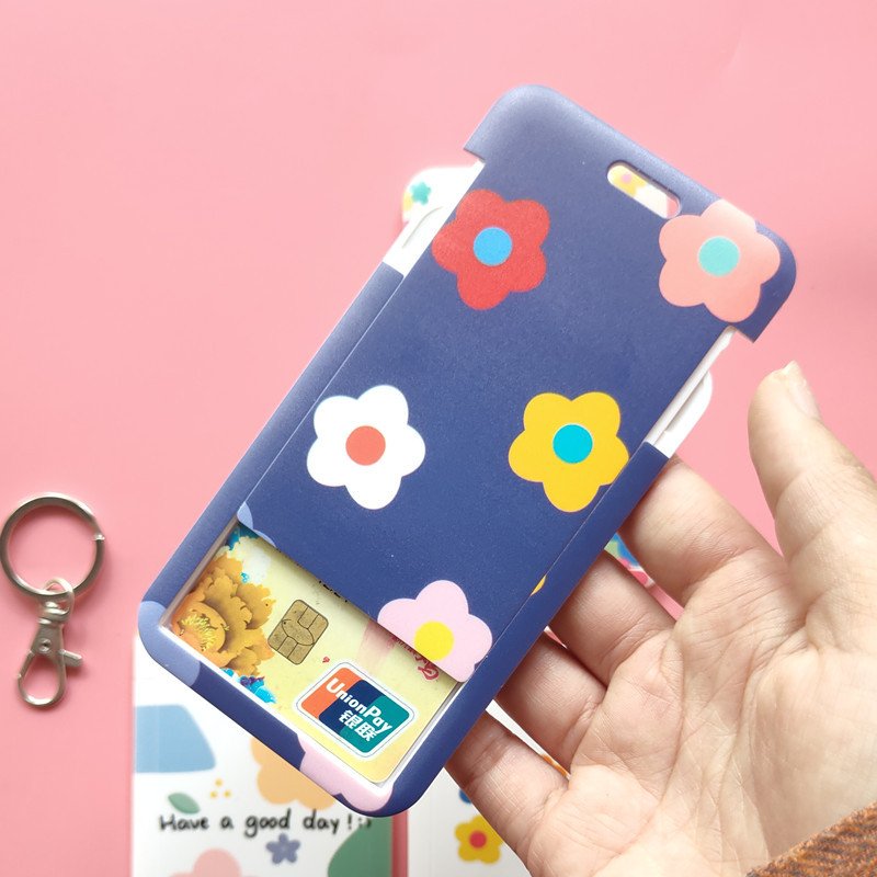 Neck Pouch Lanyard Wallet With Cartoon Keychain ID Badge Holder Cute Credit Card Case For Students Teens Boys Girls Women