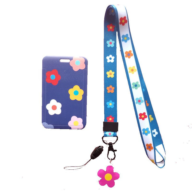 Neck Pouch Lanyard Wallet With Cartoon Keychain ID Badge Holder Cute Credit Card Case For Students Teens Boys Girls Women