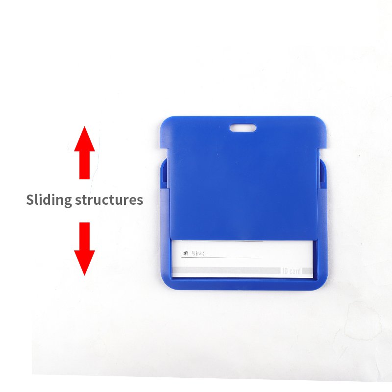 Kejea Horizontal Name Tag ID Card Holders, Sliding Plastic Card Holder Sleeve Cover, Sliding ID Badge Holder