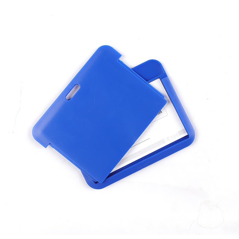 Kejea Horizontal Name Tag ID Card Holders, Sliding Plastic Card Holder Sleeve Cover, Sliding ID Badge Holder