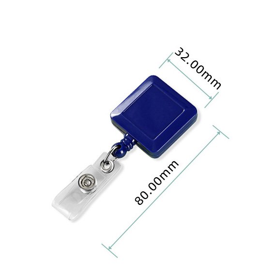 Wholesale Custom Square Shape Easy to Pull Buckle Yoyo Hospital Nurse Retractable Badge Reel Roller Clip ID Card Name Tag Holder