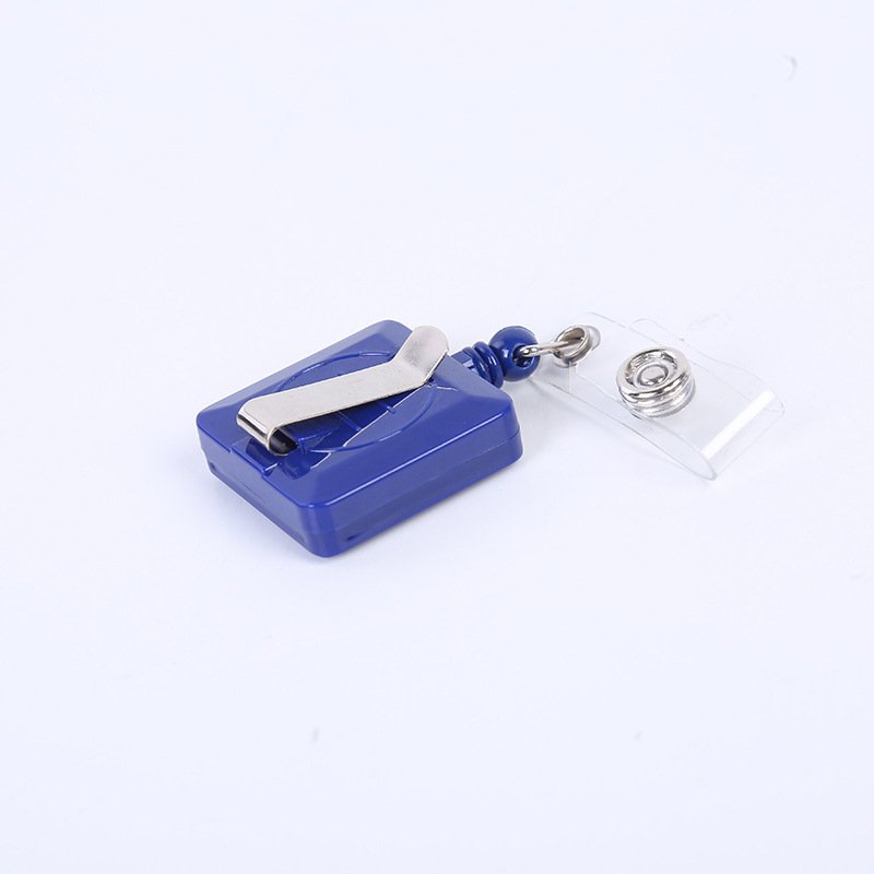 Wholesale Custom Square Shape Easy to Pull Buckle Yoyo Hospital Nurse Retractable Badge Reel Roller Clip ID Card Name Tag Holder