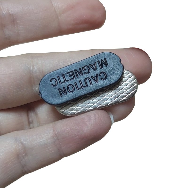 Custom Adhesive Office plastic reusable neodymium Magnetic Id Name Tag Badge Magnet Clips Holder for name tags