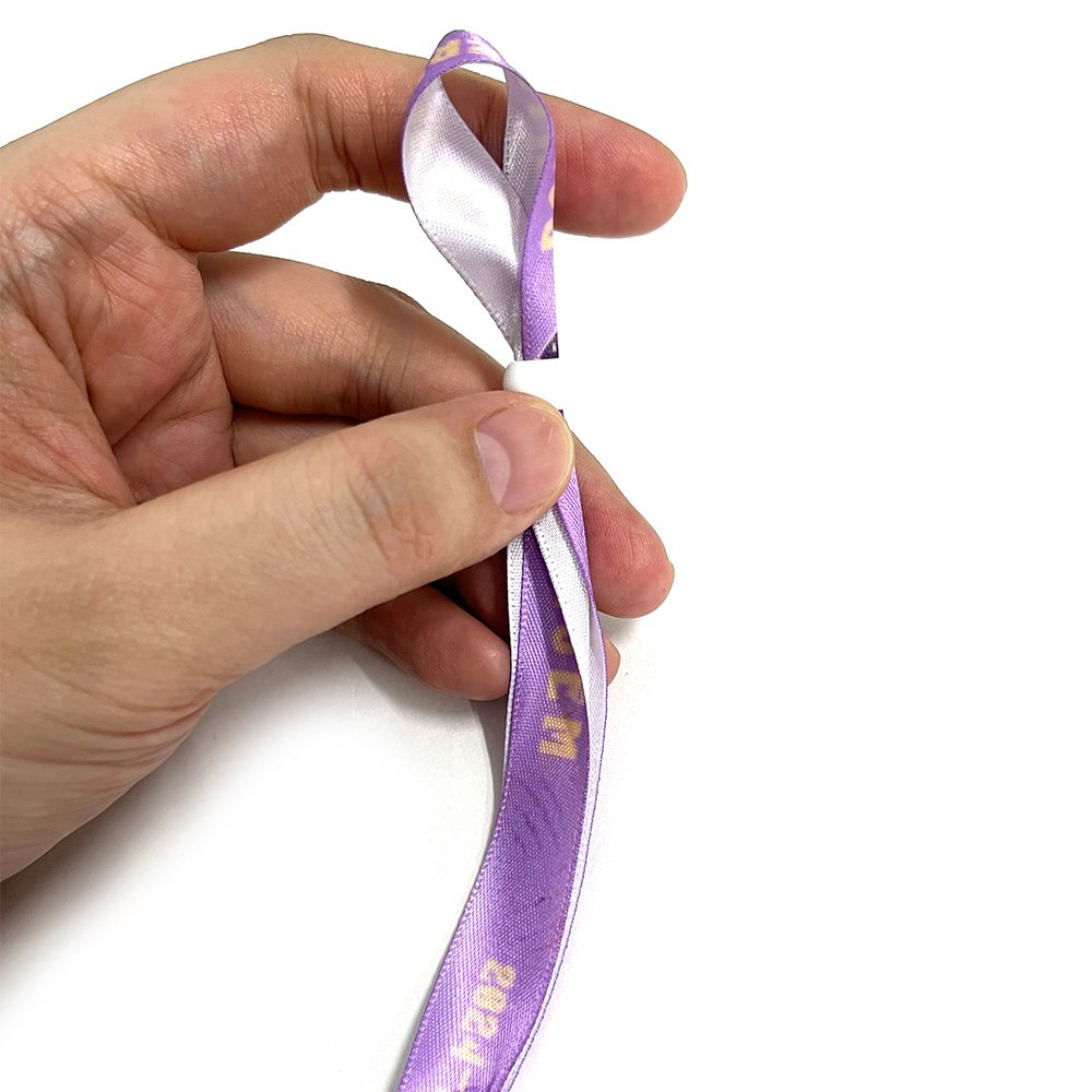 Custom LOGO fabric woven cloth wristbands eco friendly bracelet for events party distinguish VIP plastic clasp with lock